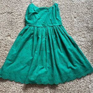 J. Crew Woman's 100% Cotton Dress in Vibrant Green